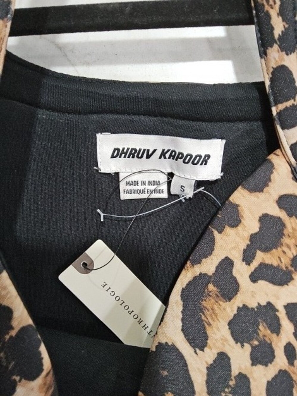Anthropologie Leopard Print Slip Dress in Tan and Black - Picture 2 of 2